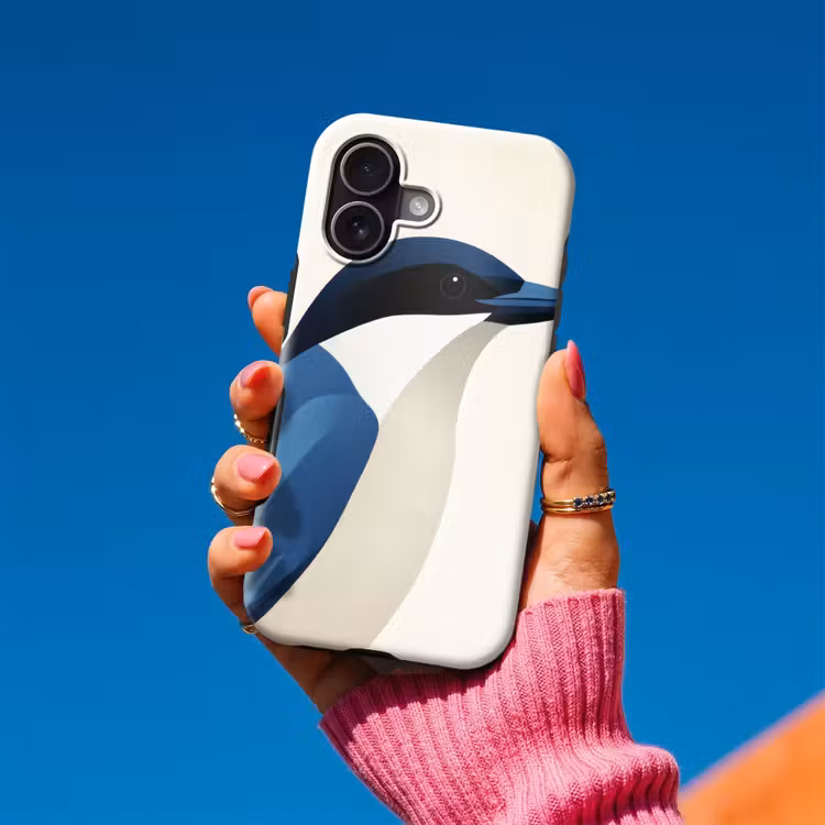 Illustratie - Blauw - Vogel Toughcase MagSafe Apple iPhone 17 klein -Sfeer1V