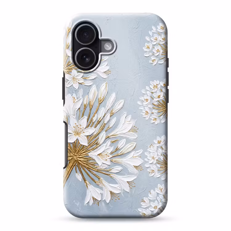 Illustratie - Bloemen - Blauw Toughcase MagSafe Apple iPhone 17 klein -3d