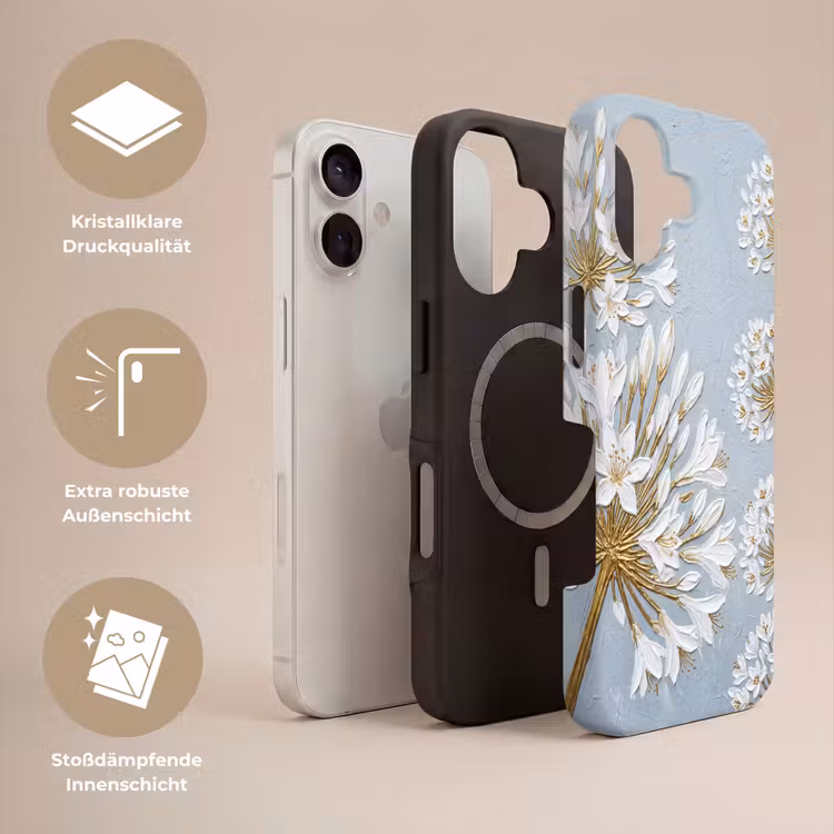 Illustratie - Bloemen - Blauw Toughcase MagSafe Apple iPhone 17 klein -USP_Lagen_DE