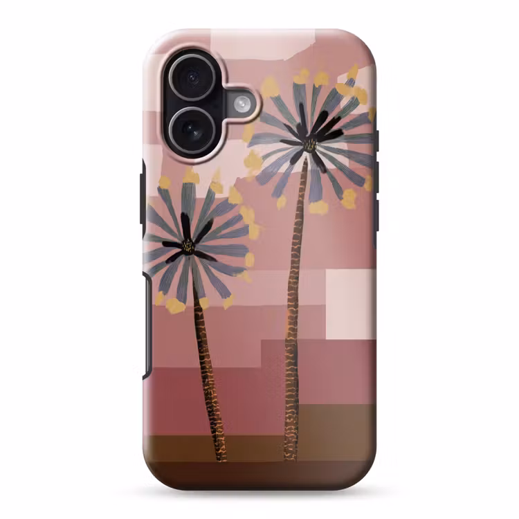 Illustratie - Bloemen - Vlakken - Abstract Toughcase MagSafe Apple iPhone 17 klein -3d