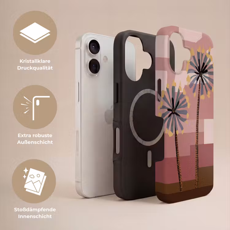 Illustratie - Bloemen - Vlakken - Abstract Toughcase MagSafe Apple iPhone 17 klein -USP_Lagen_DE