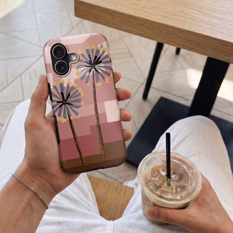 Illustratie - Bloemen - Vlakken - Abstract Toughcase MagSafe Apple iPhone 17 klein -Sfeer1M