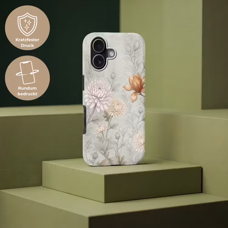 Illustratie - Bloemen - Groen Toughcase MagSafe Apple iPhone 17 klein -USP_PrintM_DE