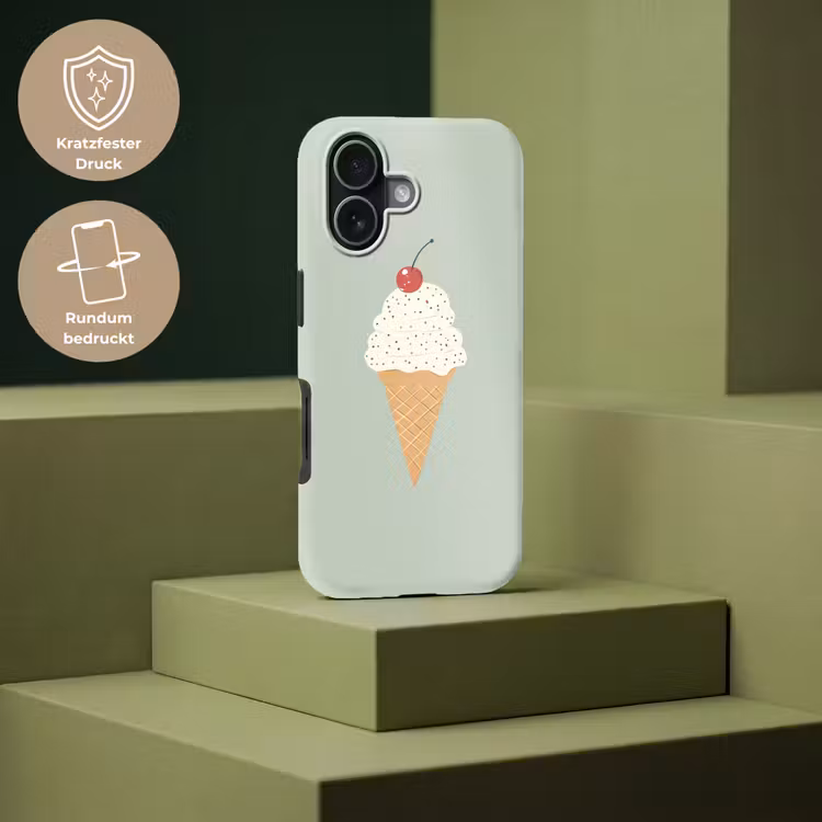Illustratie - Ijsje - Spikkels - Kers Toughcase MagSafe Apple iPhone 17 klein -USP_PrintM_DE