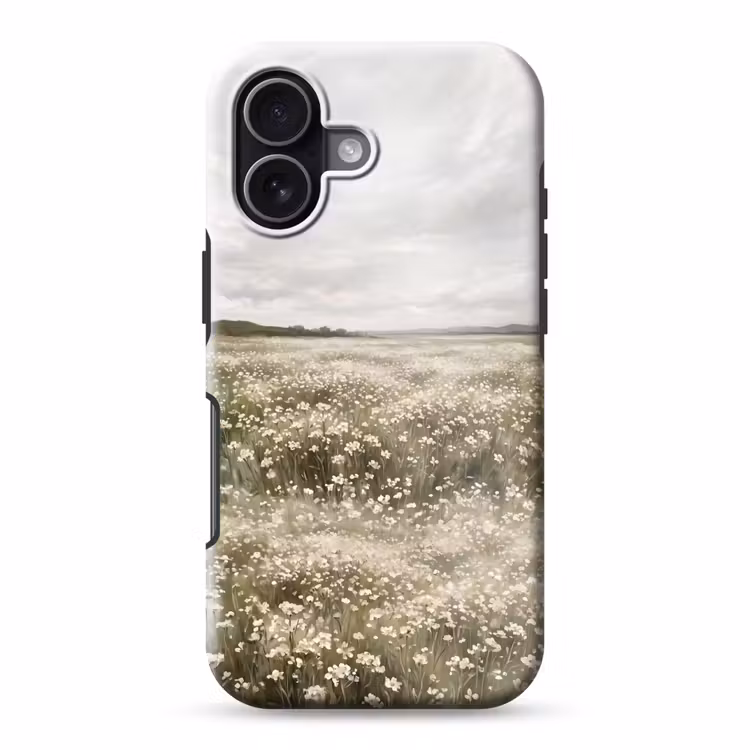 Illustratie - Landschap - Wit Toughcase MagSafe Apple iPhone 17 klein -3d