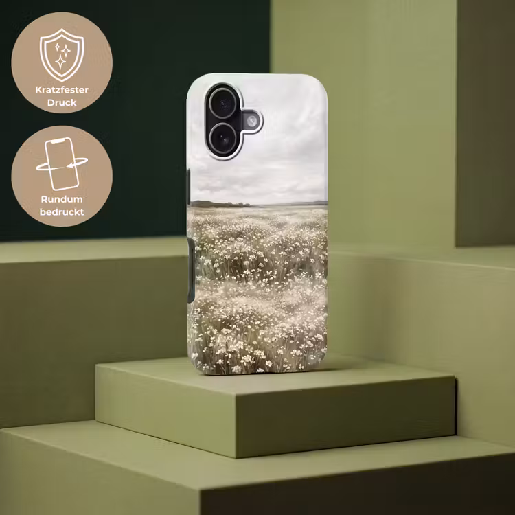 Illustratie - Landschap - Wit Toughcase MagSafe Apple iPhone 17 klein -USP_PrintM_DE