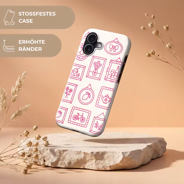 Illustratie - Collectie - Kunst - Minimalistisch - Roze Toughcase MagSafe Apple iPhone 17 klein -USP_RandenV_DE