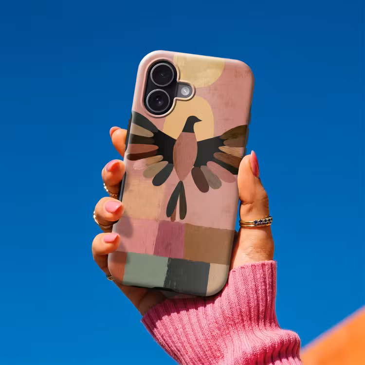 Illustratie - Vogel - Vlakken - Kleurrijk Toughcase MagSafe Apple iPhone 17 klein -Sfeer1V