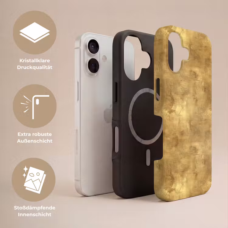 Industrieel - Textuur - Goud Toughcase MagSafe Apple iPhone 17 klein 1017 -USP_Lagen_DE