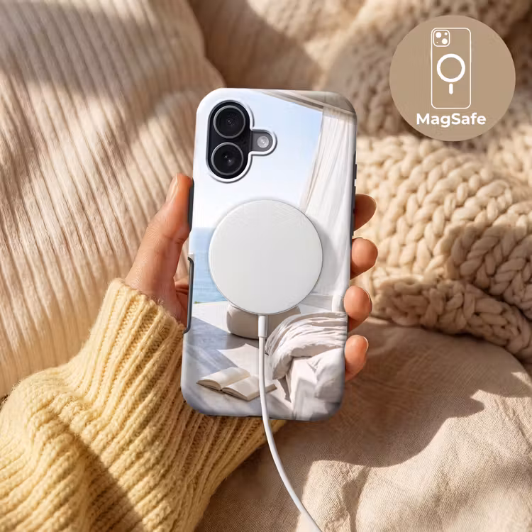 Interieur - Zeezicht - Modern - Rust - Beige Toughcase MagSafe Apple iPhone 17 klein -USP_MagsafeV