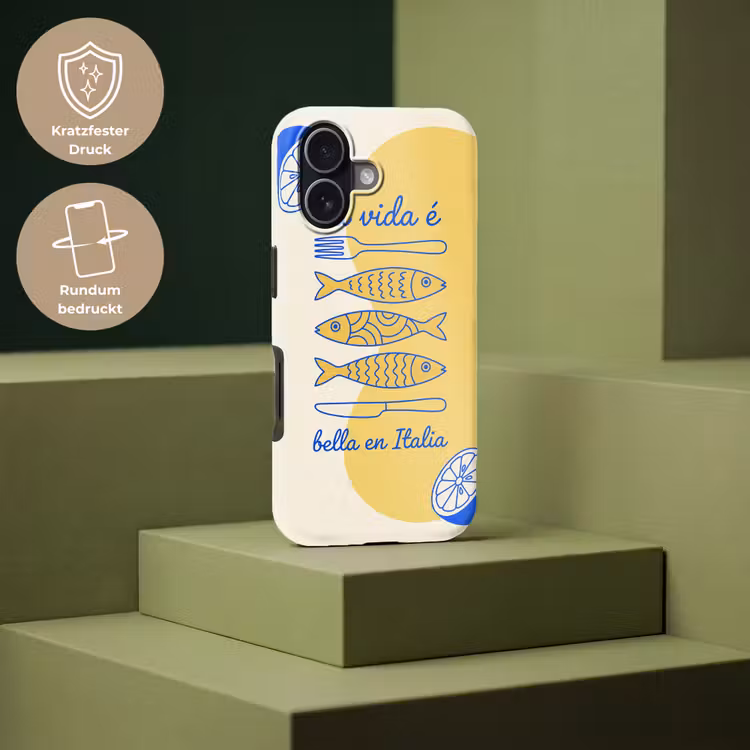 Italië - Eten - Citroen - Vis - Grafisch Toughcase MagSafe Apple iPhone 17 klein -USP_PrintM_DE