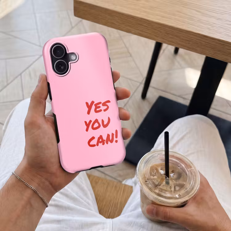 Yes you can do it - Rood - Roze Toughcase MagSafe Apple iPhone 17 klein -Sfeer1M
