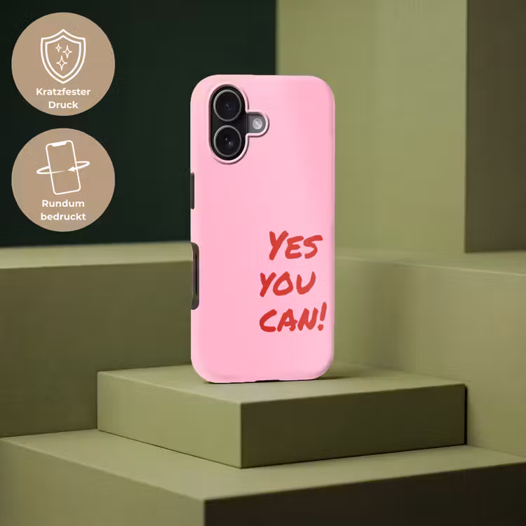 Yes you can do it - Rood - Roze Toughcase MagSafe Apple iPhone 17 klein -USP_PrintM_DE