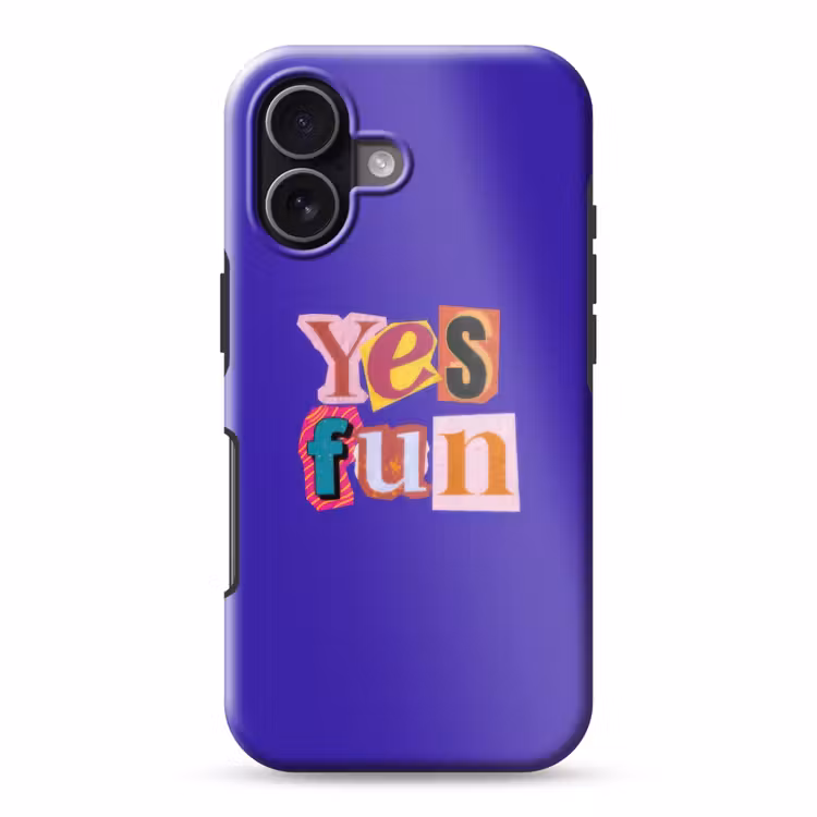 Yes fun - Kleurrijk - Collage-stijl Toughcase MagSafe Apple iPhone 17 klein -3d