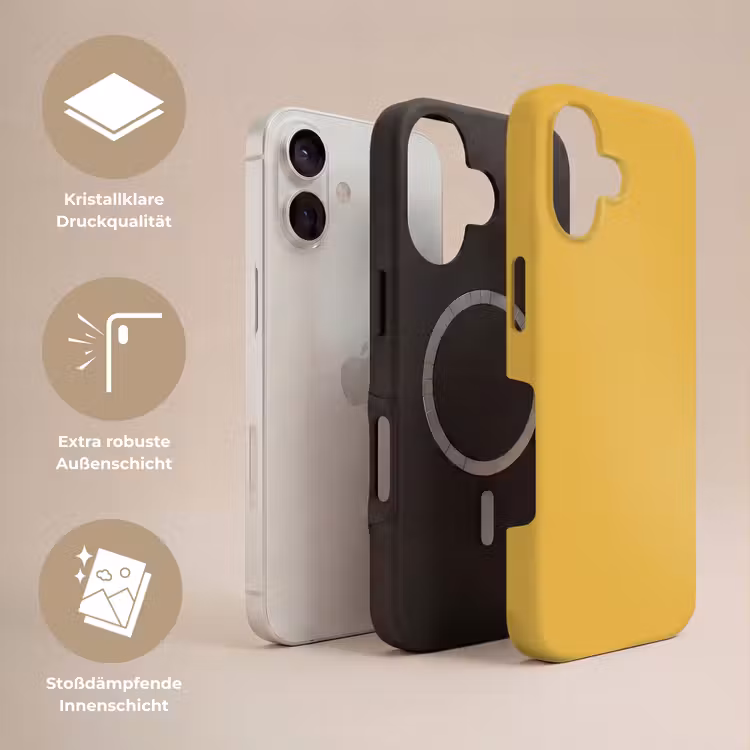 Joyful - Mustard - Geel Toughcase MagSafe Apple iPhone 17 klein 1017 -USP_Lagen_DE