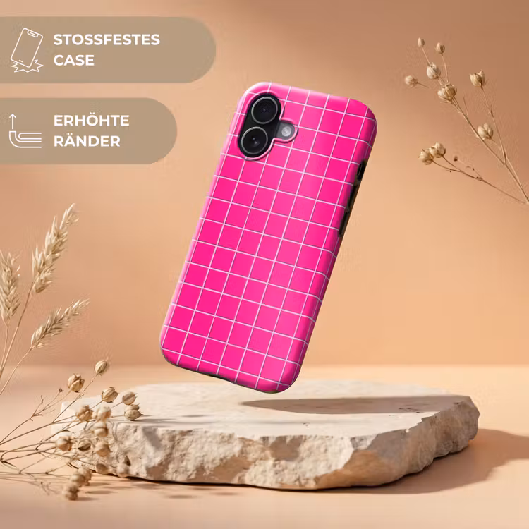 Tegels - Vierkant - Fuchsia Toughcase MagSafe Apple iPhone 17 klein 1017 -USP_RandenV_DE