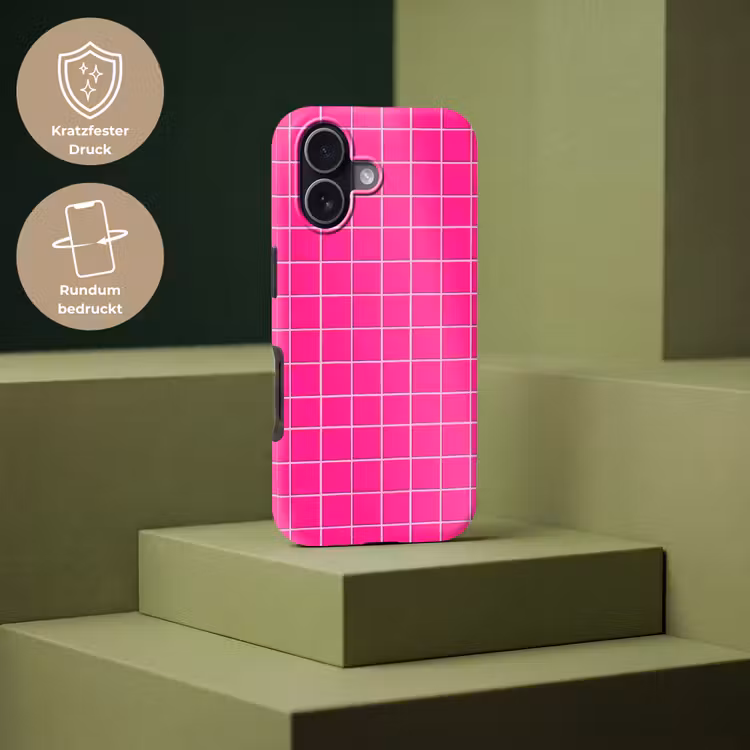 Tegels - Vierkant - Fuchsia Toughcase MagSafe Apple iPhone 17 klein 1017 -USP_PrintM_DE