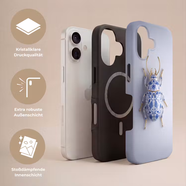 Kever - Delfts - Blauw - Goud Toughcase MagSafe Apple iPhone 17 klein -USP_Lagen_DE