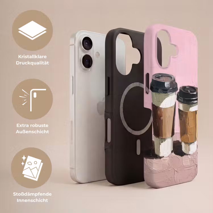 Koffiebekers - Deksel - Verf - Textuur Toughcase MagSafe Apple iPhone 17 klein -USP_Lagen_DE