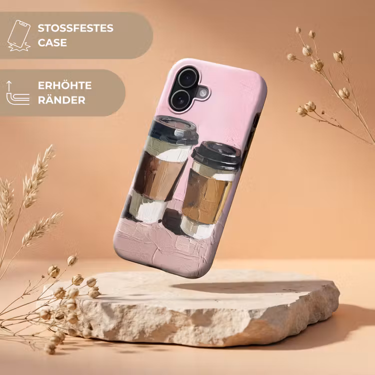 Koffiebekers - Deksel - Verf - Textuur Toughcase MagSafe Apple iPhone 17 klein -USP_RandenV_DE