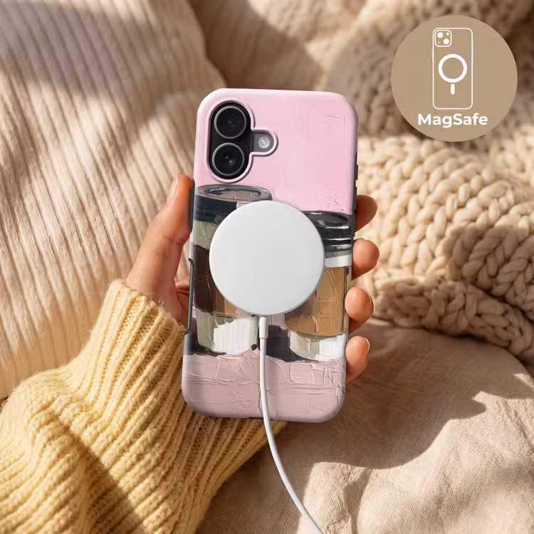 Koffiebekers - Deksel - Verf - Textuur Toughcase MagSafe Apple iPhone 17 klein -USP_MagsafeV