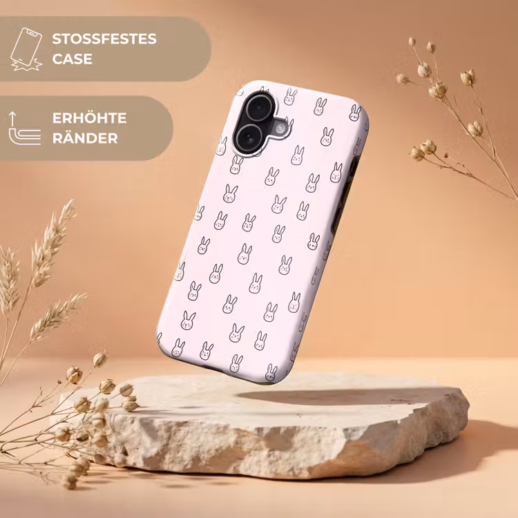 Konijnen - Minimalistisch - Roze Toughcase MagSafe Apple iPhone 17 klein 1017 -USP_RandenV_DE