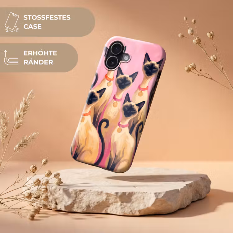 Kat - Groep - Dieren - Modern - Roze Toughcase MagSafe Apple iPhone 17 klein -USP_RandenV_DE