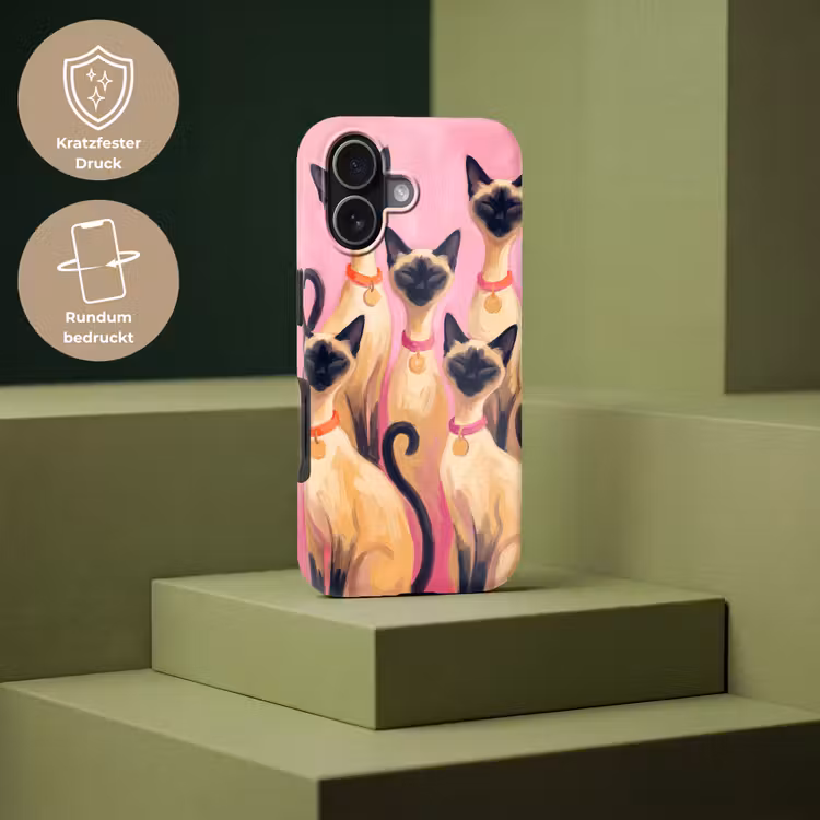 Kat - Groep - Dieren - Modern - Roze Toughcase MagSafe Apple iPhone 17 klein -USP_PrintM_DE