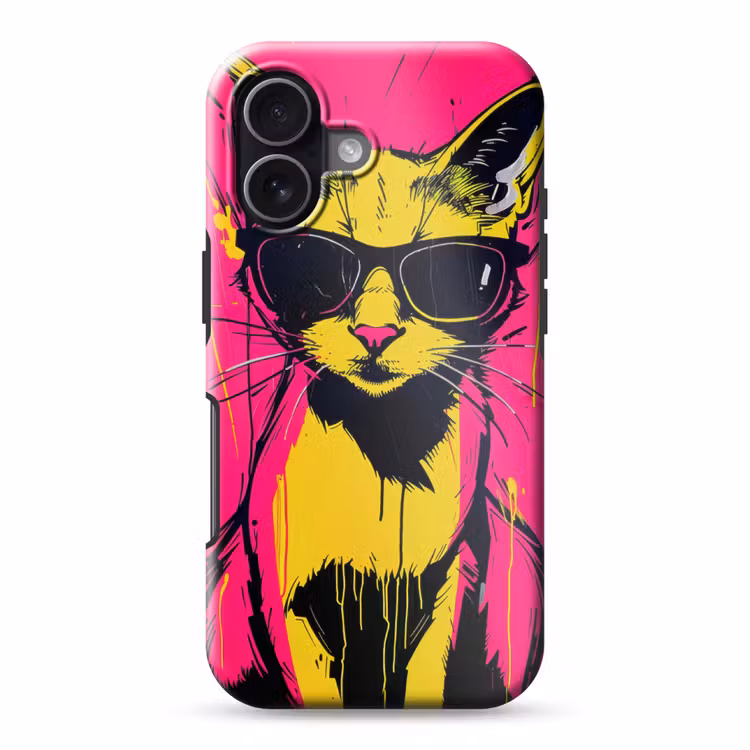 Kat - Art - Zonnebril - Roze Toughcase MagSafe Apple iPhone 17 klein -3d