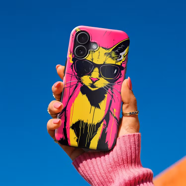 Kat - Art - Zonnebril - Roze Toughcase MagSafe Apple iPhone 17 klein -Sfeer1V