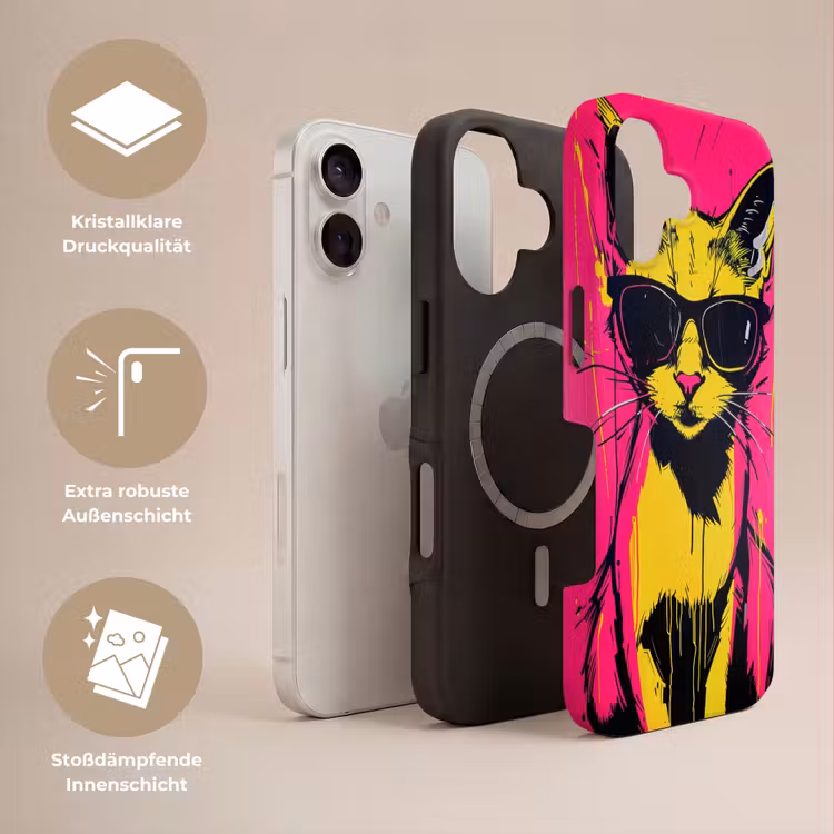 Kat - Art - Zonnebril - Roze Toughcase MagSafe Apple iPhone 17 klein -USP_Lagen_DE
