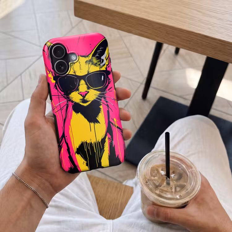 Kat - Art - Zonnebril - Roze Toughcase MagSafe Apple iPhone 17 klein -Sfeer1M