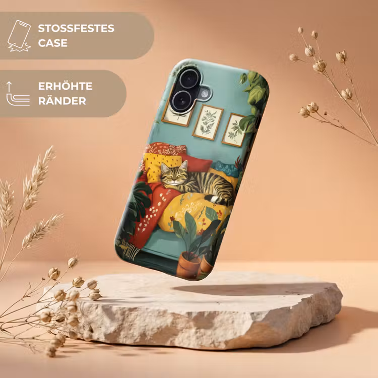 Kat - Planten - Groen Toughcase MagSafe Apple iPhone 17 klein -USP_RandenV_DE