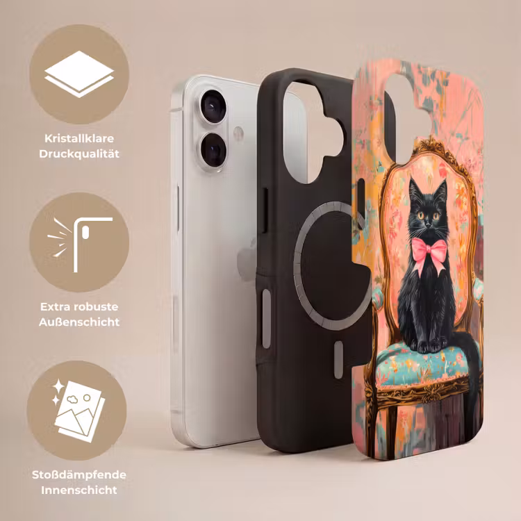 Kat - Roze - Stoel met bloemenmotief Toughcase MagSafe Apple iPhone 17 klein -USP_Lagen_DE