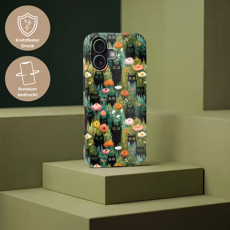 Katten - Bloemen - Kleurrijk Toughcase MagSafe Apple iPhone 17 klein 1017 -USP_PrintM_DE