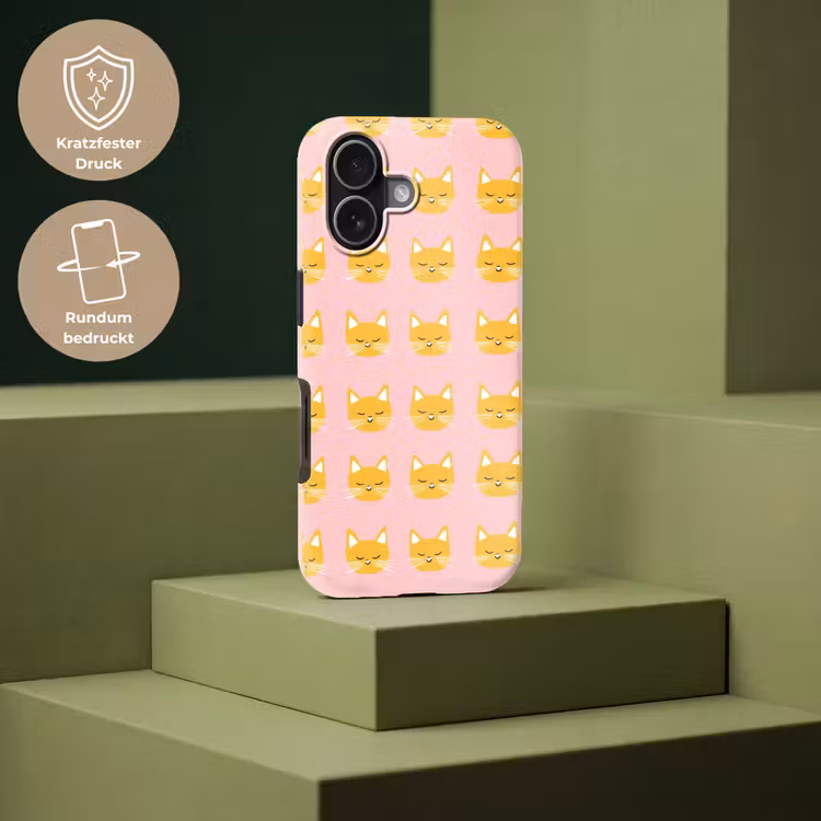 Katten - Patroon - Roze Toughcase MagSafe Apple iPhone 17 klein 1017 -USP_PrintM_DE