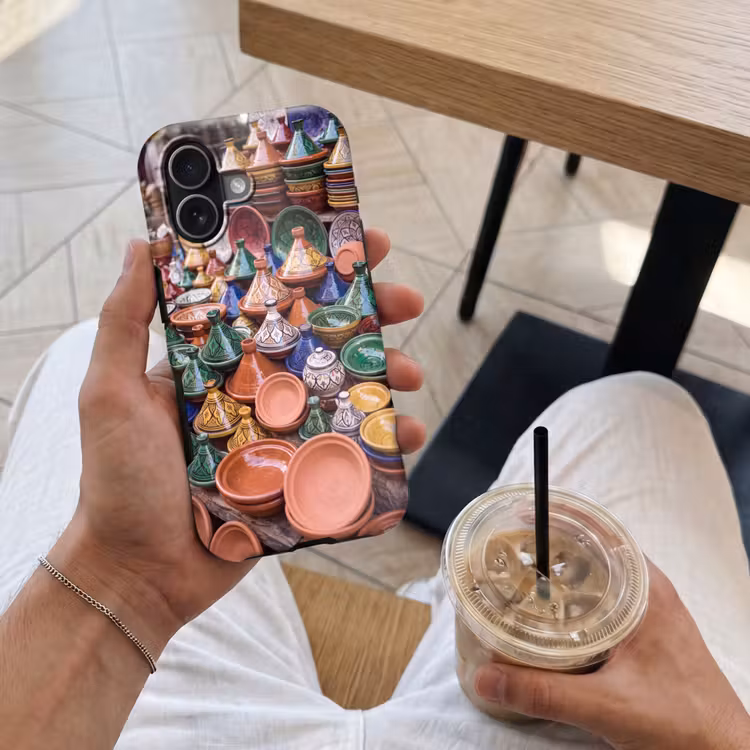 Handyhülle Toughcase - Keramik – Bunt – Muster - Aardewerk - Kleurrijk - Patroon Toughcase MagSafe Apple iPhone 17 klein