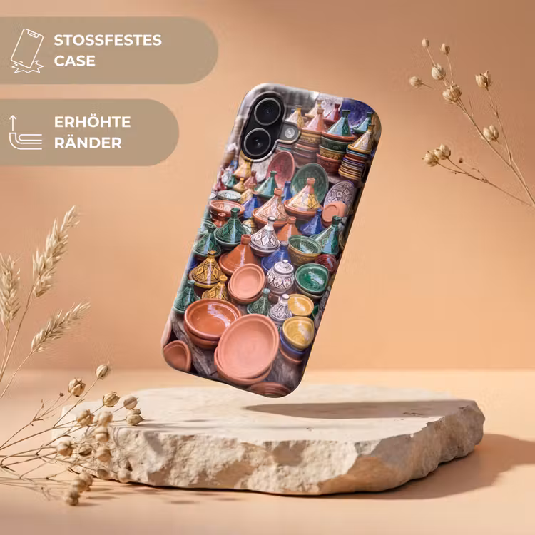 Handyhülle Toughcase - Keramik – Bunt – Muster - Aardewerk - Kleurrijk - Patroon Toughcase MagSafe Apple iPhone 17 klein