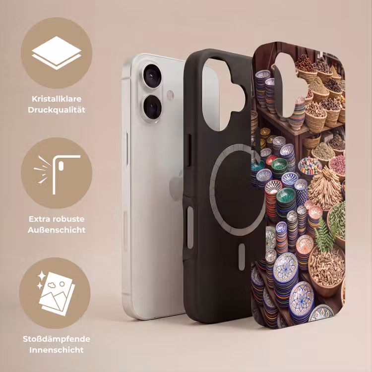 Handyhülle Toughcase - Keramik – Orientalisch – Farbenfroh - Aardewerk - Oosters - Kleurrijk Toughcase MagSafe Apple iPhone 17 klein