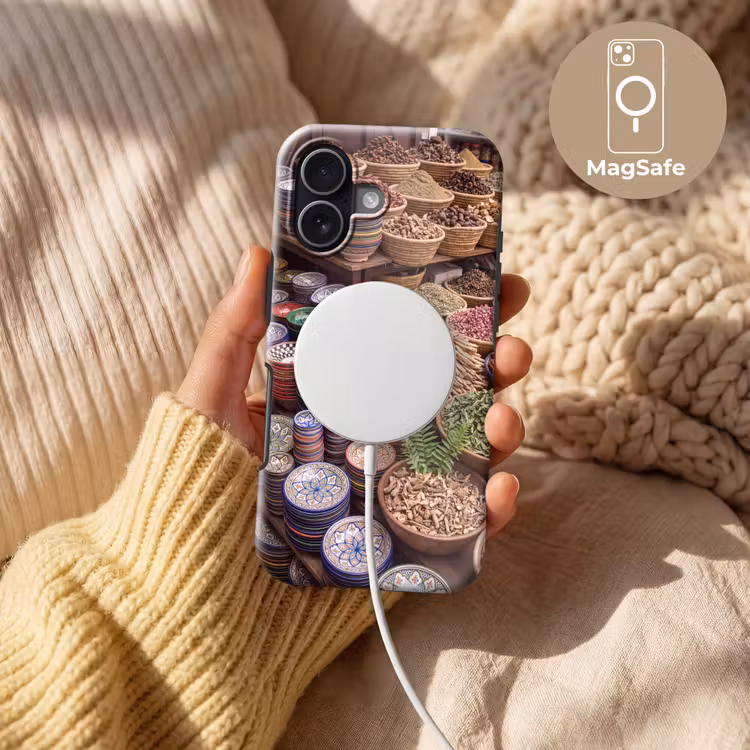 Handyhülle Toughcase - Keramik – Orientalisch – Farbenfroh - Aardewerk - Oosters - Kleurrijk Toughcase MagSafe Apple iPhone 17 klein