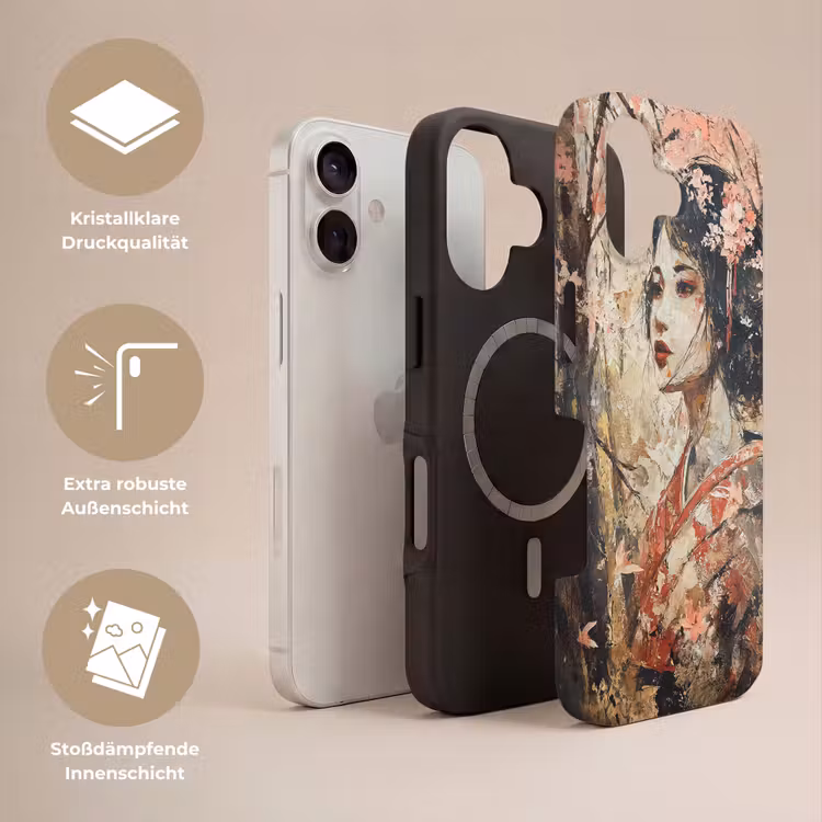 Kimono - Vrouw - kersenbomen Toughcase MagSafe Apple iPhone 17 klein -USP_Lagen_DE