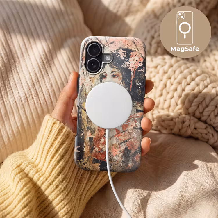 Kimono - Vrouw - kersenbomen Toughcase MagSafe Apple iPhone 17 klein -USP_MagsafeV