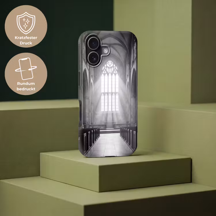 Kerk - Interieur - Lichtstralen - Architectuur - Klassiek Toughcase MagSafe Apple iPhone 17 klein -USP_PrintM_DE