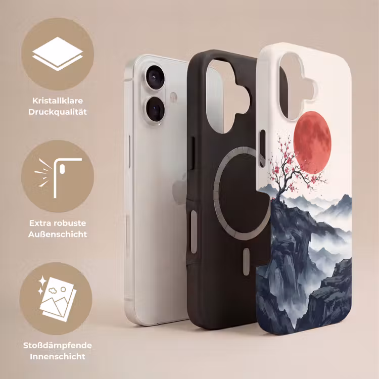 Kersenbloesem - Oosters - Rood Toughcase MagSafe Apple iPhone 17 klein -USP_Lagen_DE