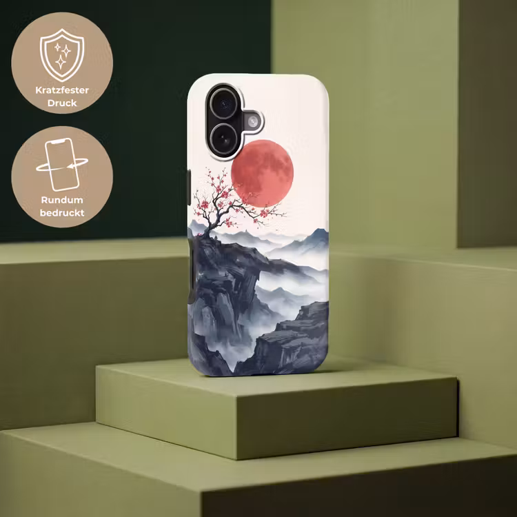 Kersenbloesem - Oosters - Rood Toughcase MagSafe Apple iPhone 17 klein -USP_PrintM_DE