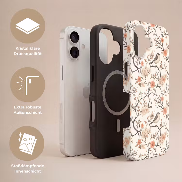 Kersenbloesem - Mus - Roze Toughcase MagSafe Apple iPhone 17 klein 1017 -USP_Lagen_DE