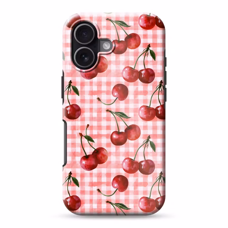 Kersen - Blokken - Rood Toughcase MagSafe Apple iPhone 17 klein 1017 -3d