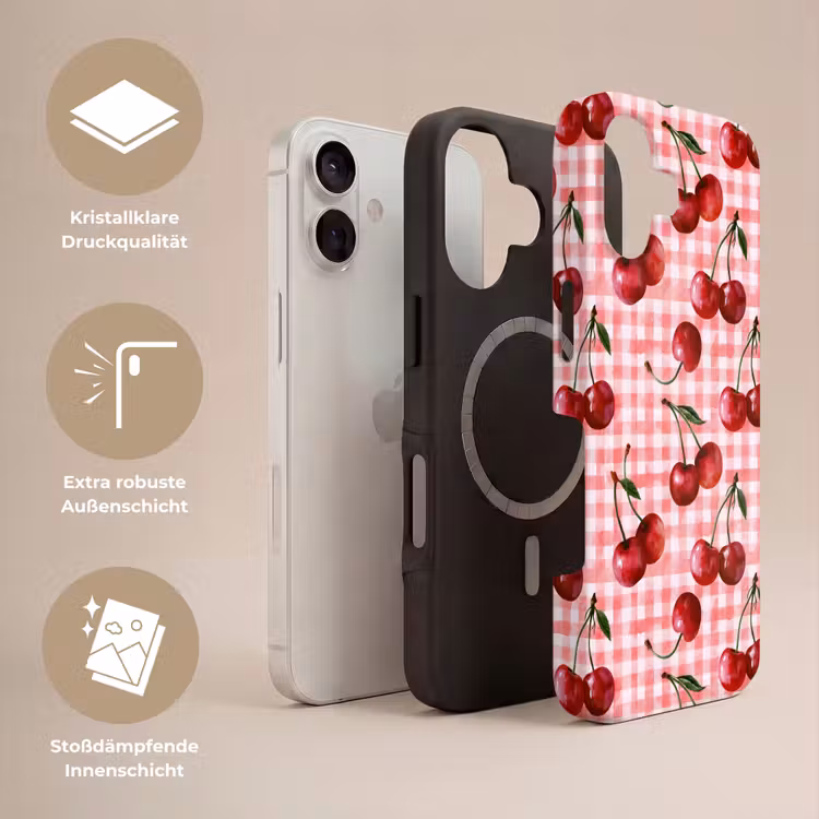 Kersen - Blokken - Rood Toughcase MagSafe Apple iPhone 17 klein 1017 -USP_Lagen_DE