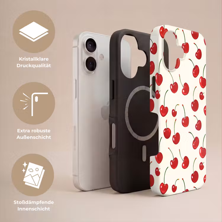 Kersen - Minimalistisch - Rood Toughcase MagSafe Apple iPhone 17 klein 1017 -USP_Lagen_DE