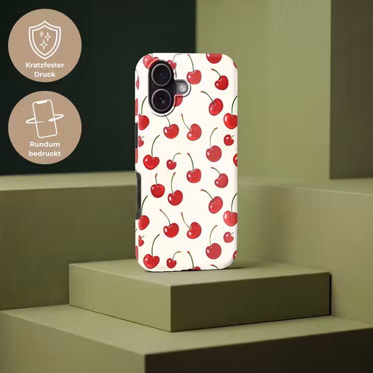 Kersen - Minimalistisch - Rood Toughcase MagSafe Apple iPhone 17 klein 1017 -USP_PrintM_DE